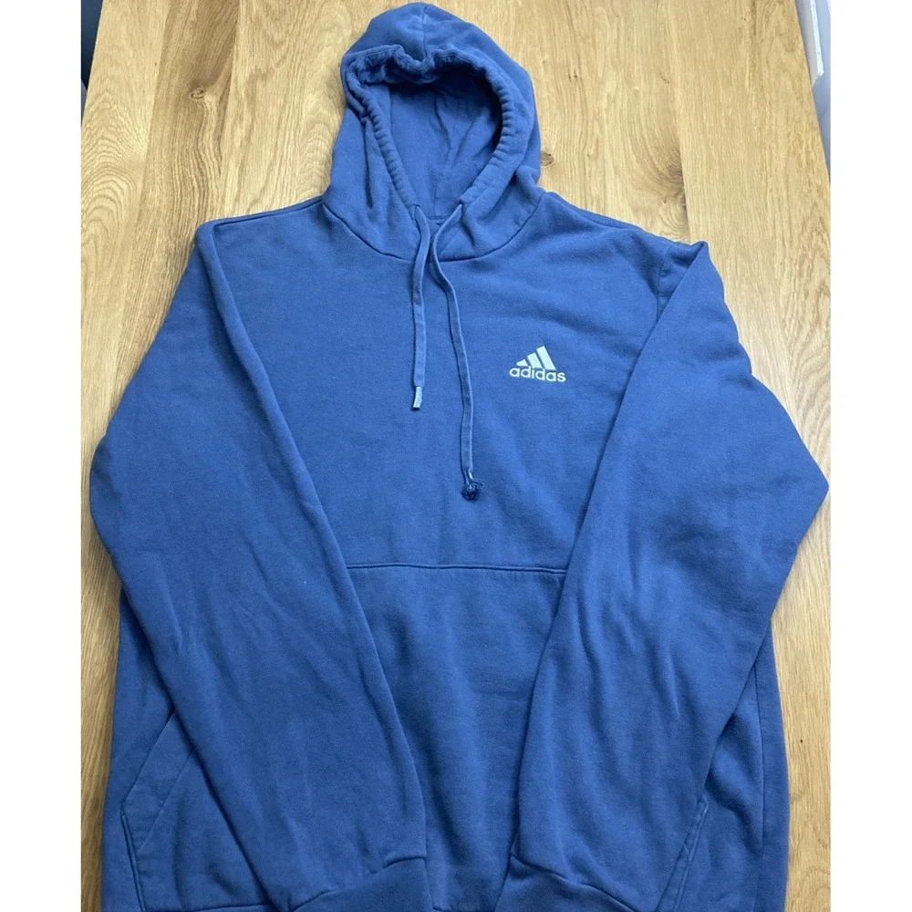 Adidas‎ Original Performance Hoodie SZ L Men Pullover Kangaroo Pocket Logo