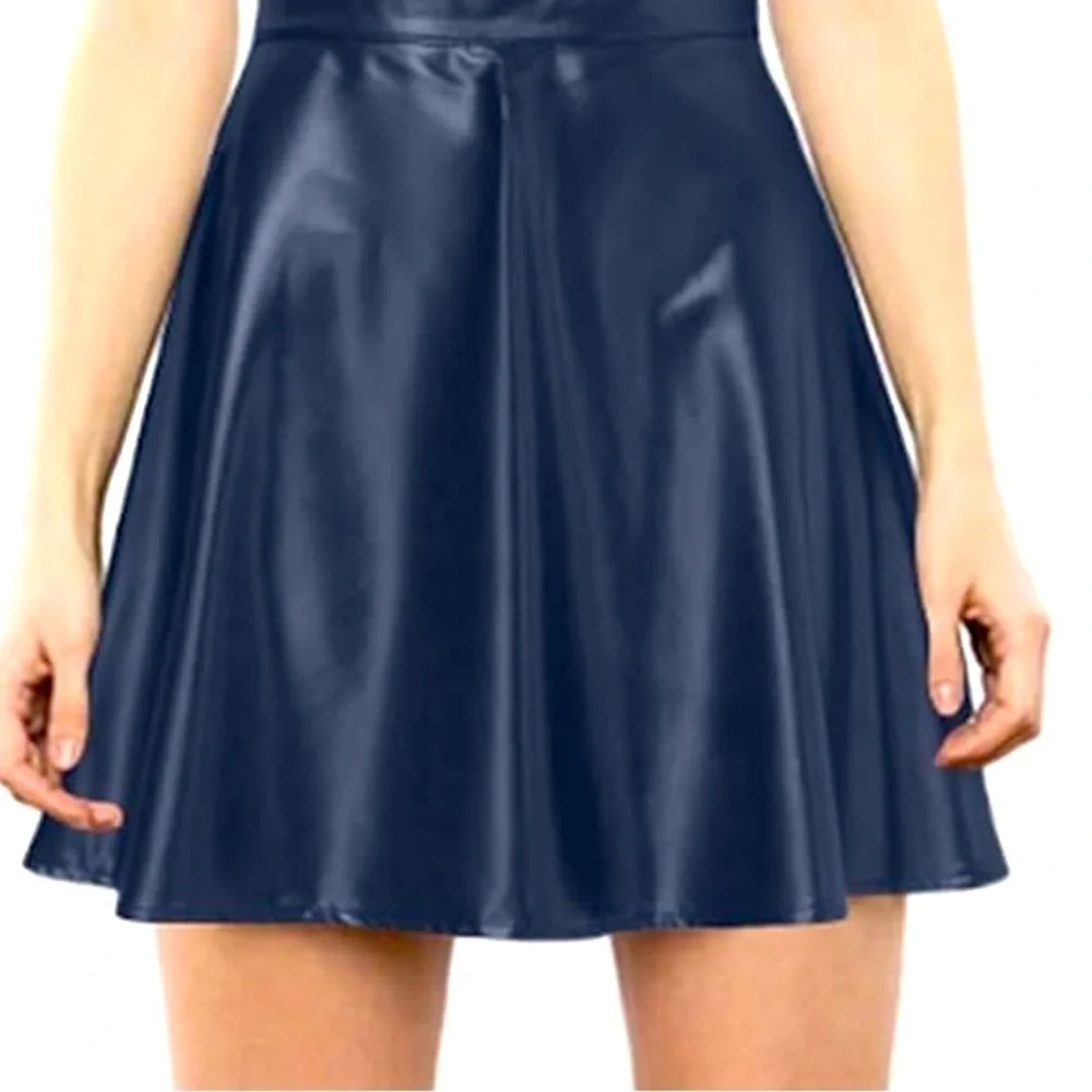 Pinko Skirt navy blue designer High Waist made in Italy