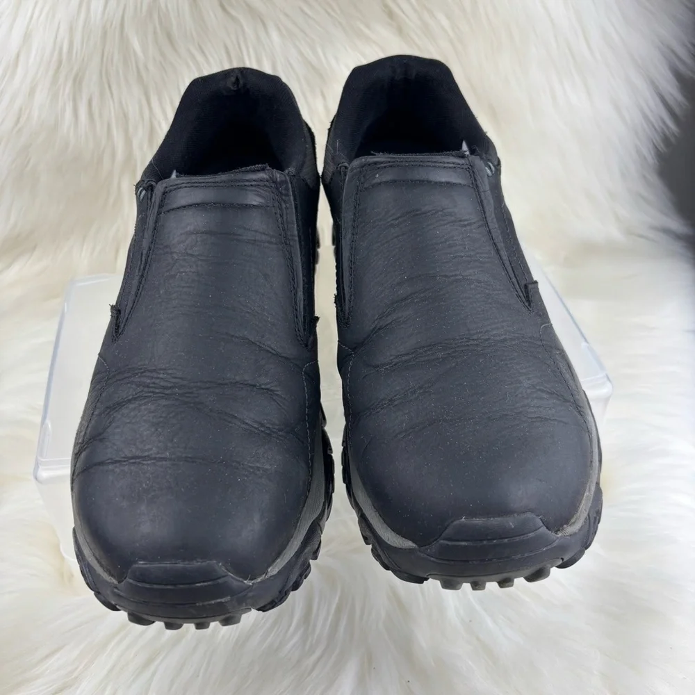 Merrell Black Slip-On Loafers with Elastic Goring