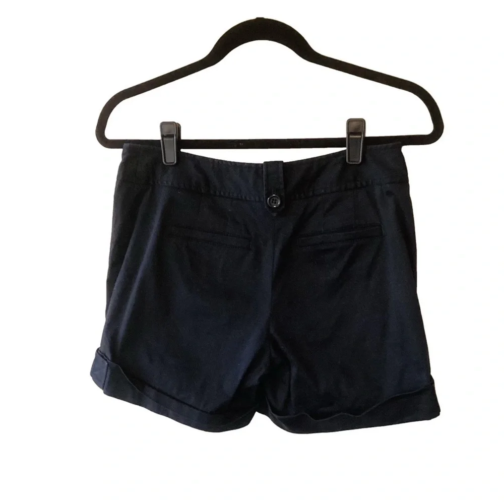 White House Black Market WHBM Black Shorts with Button Tab Detail 2