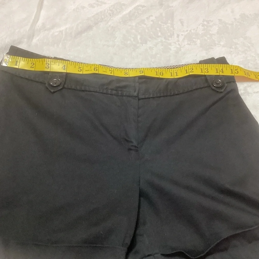White House Black Market WHBM Black Shorts with Button Tab Detail 2