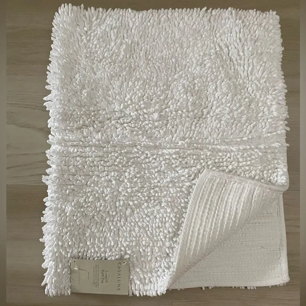 Casaluna Textured White Bath Mat 21x32” Rug