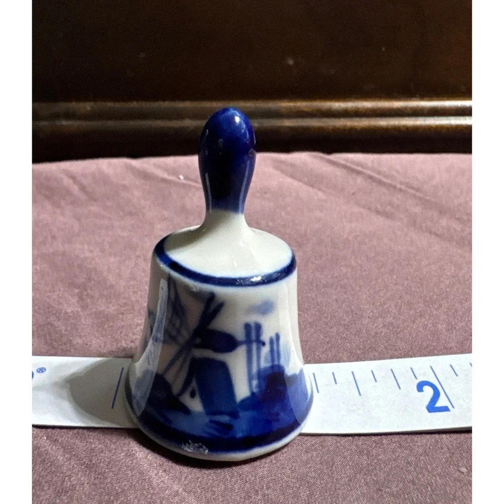 Hand Painted Delfts‎ Blue and White Miniature Bell 2.75