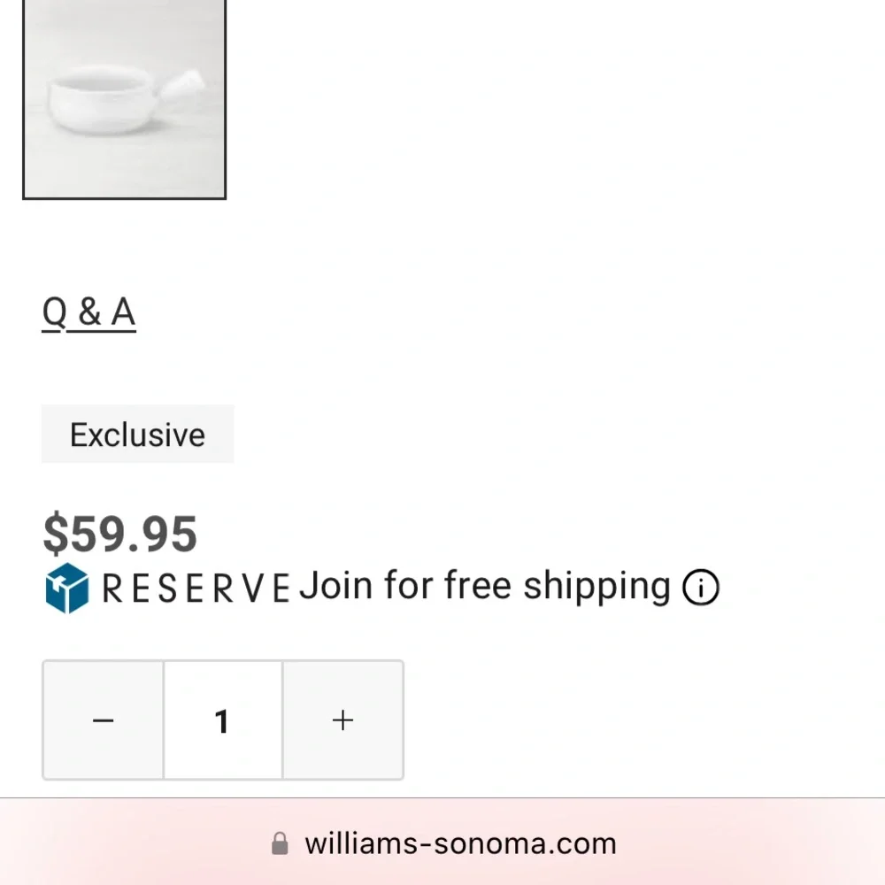 Williams Sonoma elegant white