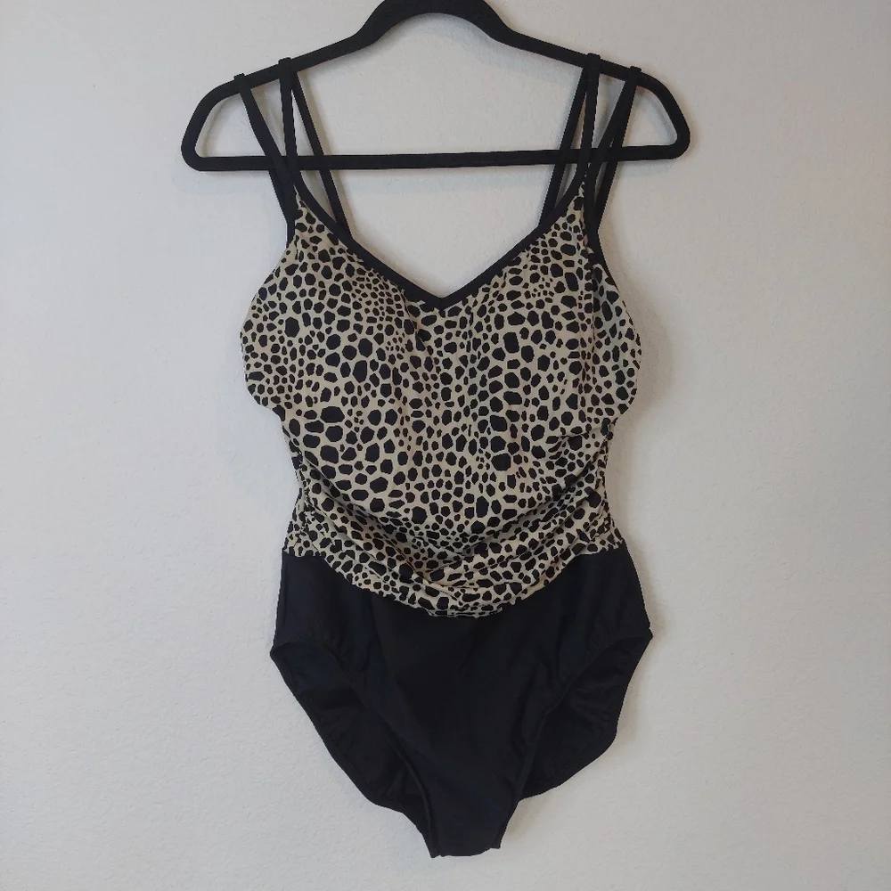 Miraclesuit‎ Animal Print One Piece Swimsuit Size 14