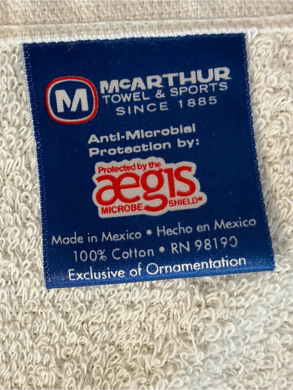 McArthur Towel & Sports very rare