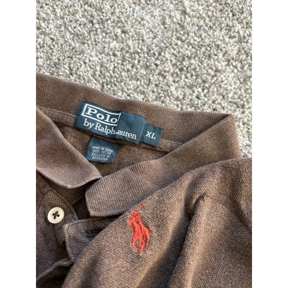 Polo Ralph Lauren Shirt Men's Size XL Light Brown Short‎ Sleeve Polo
