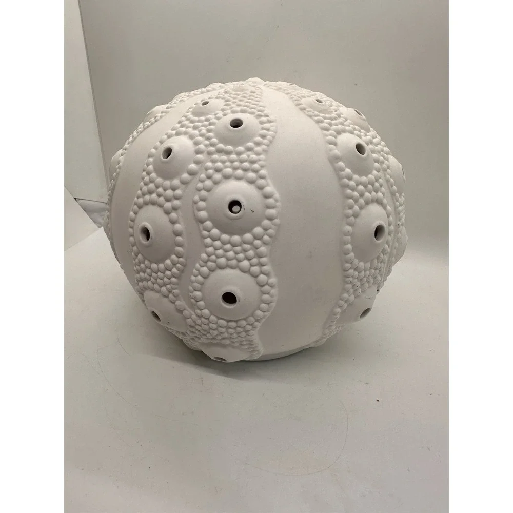 Translucent Porcelain Sea Urchin Lamp‎ Shade Coastal Sculptural 6