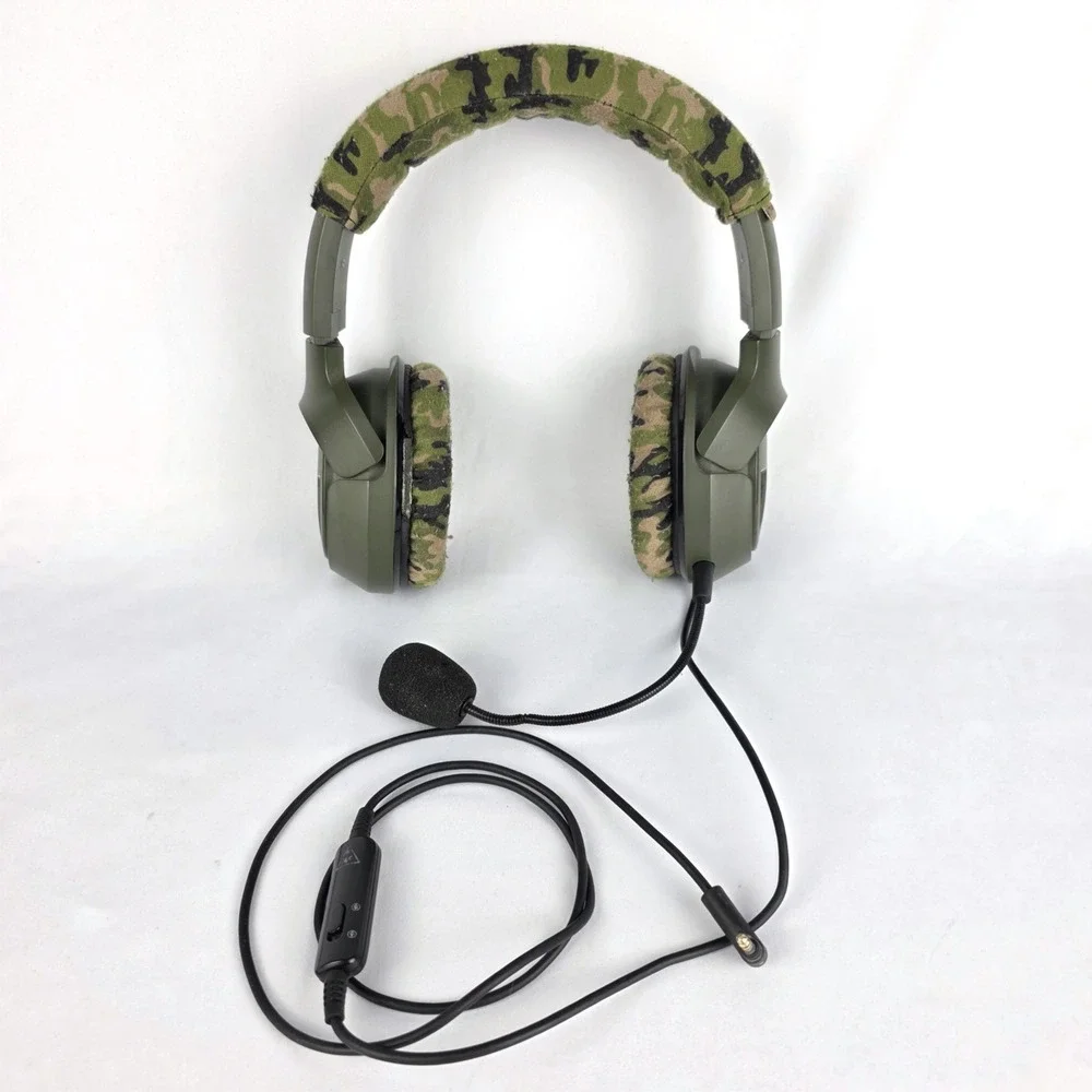 Turtle Beach Recon 50p Gaming Headset‎ (works) Olive Green Camo- MIC NOT WORKING
