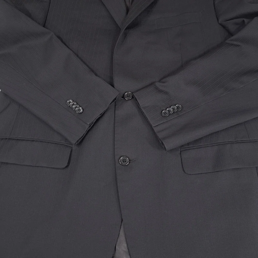 Alfani Men's Two Button Blazer Suit Jacket Black Size 44R 100%‎ Pure New Wool