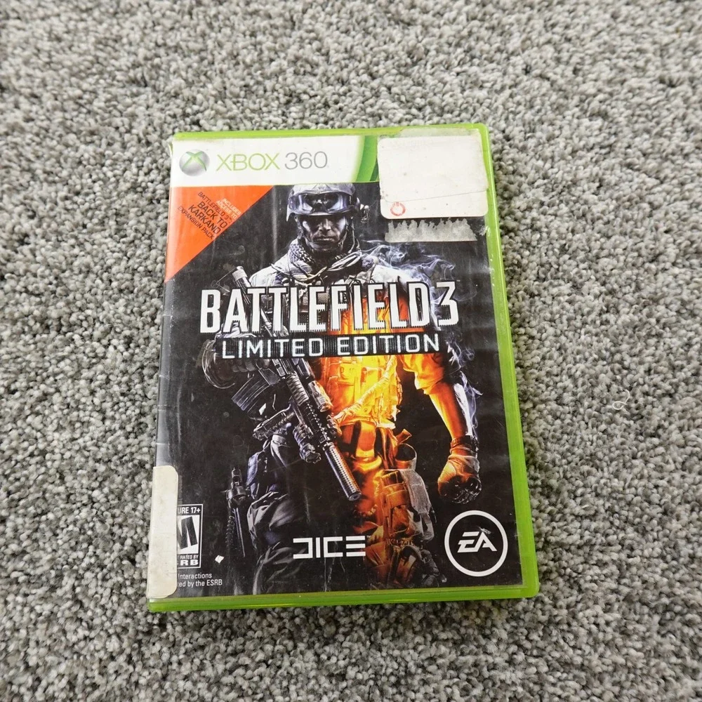 Battlefield‎ 3 Limited Edition XBox 360 Game Disc Case War Shooter Army Military