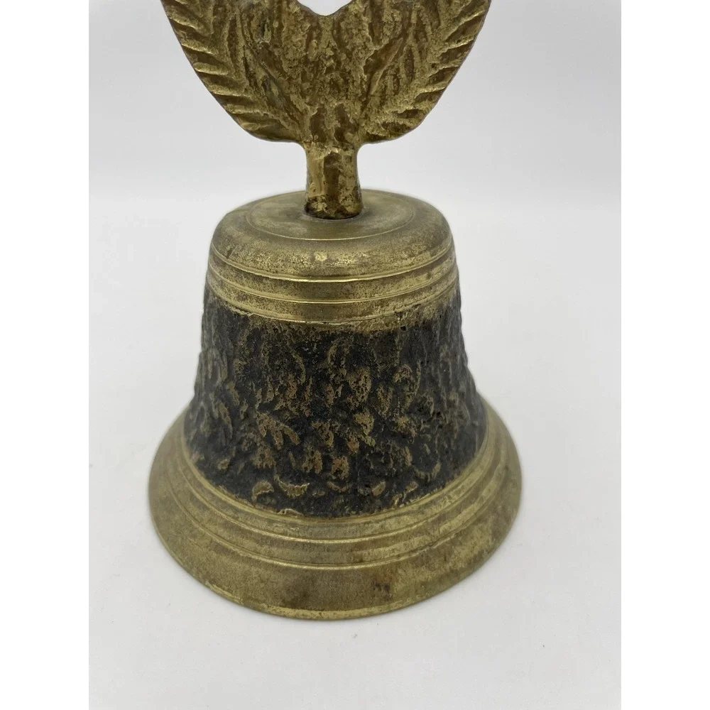 Vintage Brass Spanish Colonial Mission Metal‎ Handheld Bell Size Height 6