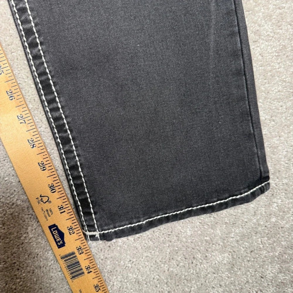 NWT True Religion Ricky Big T Flap Straight Men's‎ 36x33 Jeans Grey Smoky Denim
