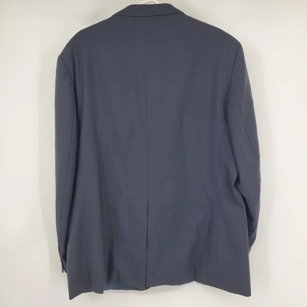 L.L. Bean Navy Blue 2‎ Button Timeless Business Office Blazer Suit Jacket 46 R