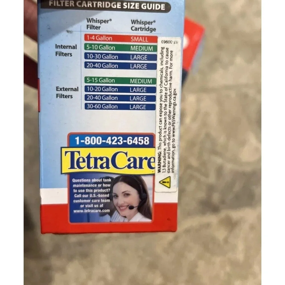 Tetra‎ Whisper Filter Cartridges, Size Small, 9 Pack Ready to Use 19550
