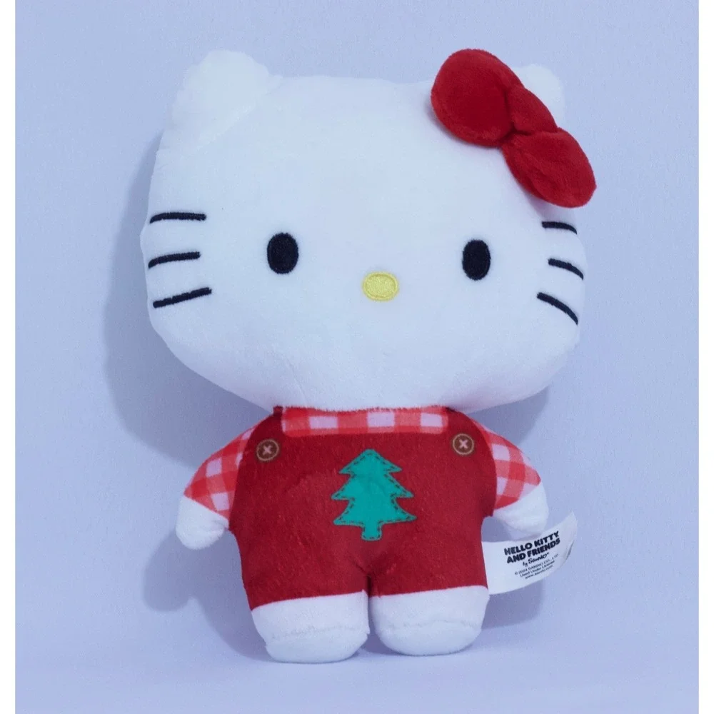 Hello Kitty and‎ Friends Holiday Christmas Tree Overalls Plush Cat Stuffed 8