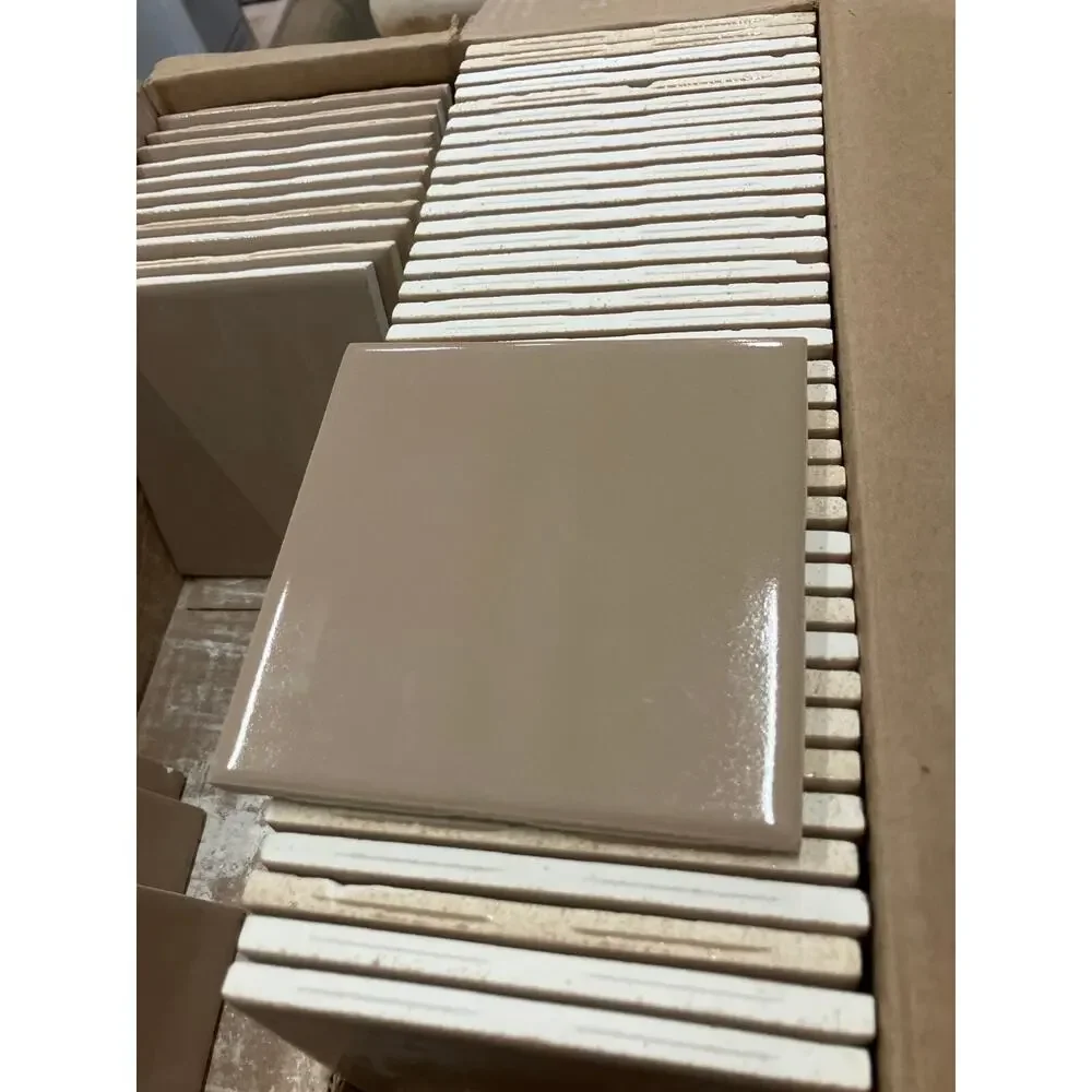 NOS 49 Vintage 70s Florida Tile Mexican Sand Ceramic Tiles 4 3/8