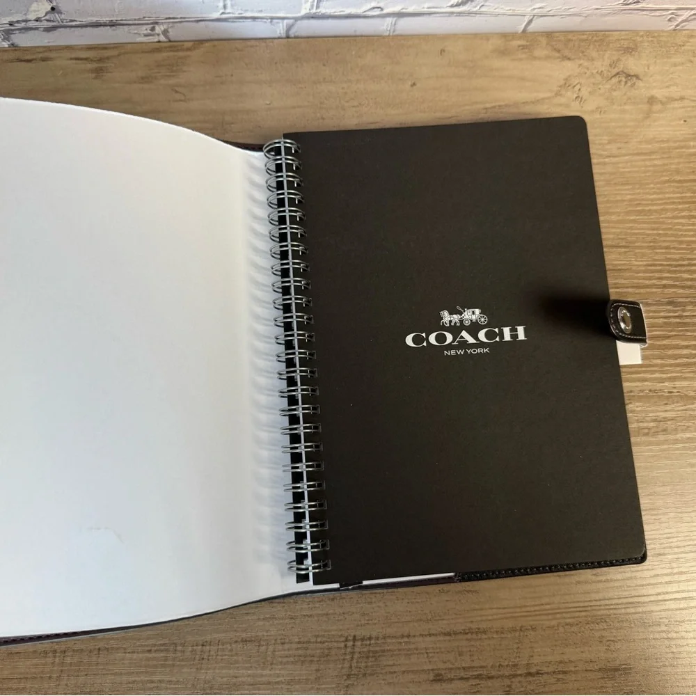 NWT Coach Notebook With Butterfly Print  Black CCF42