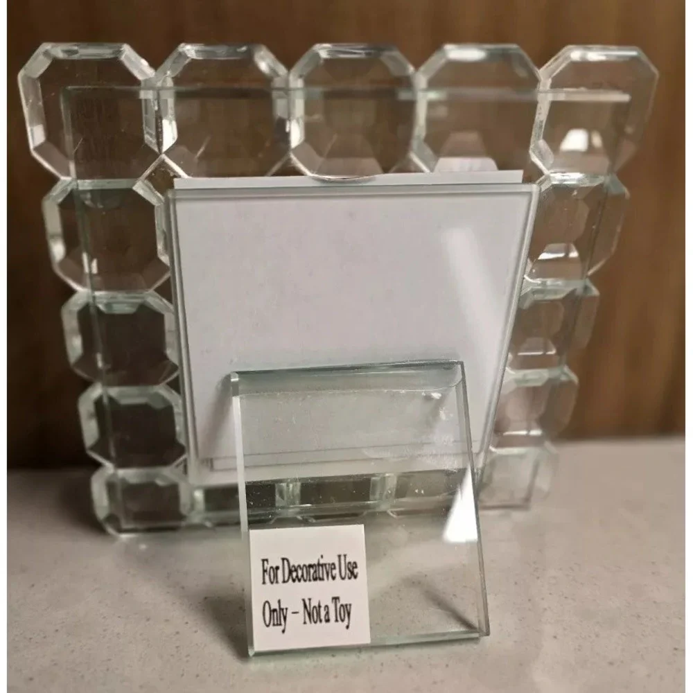 New‎ Modern Solid Glass 5x5 Picture Frame Holds 3x3 Photo