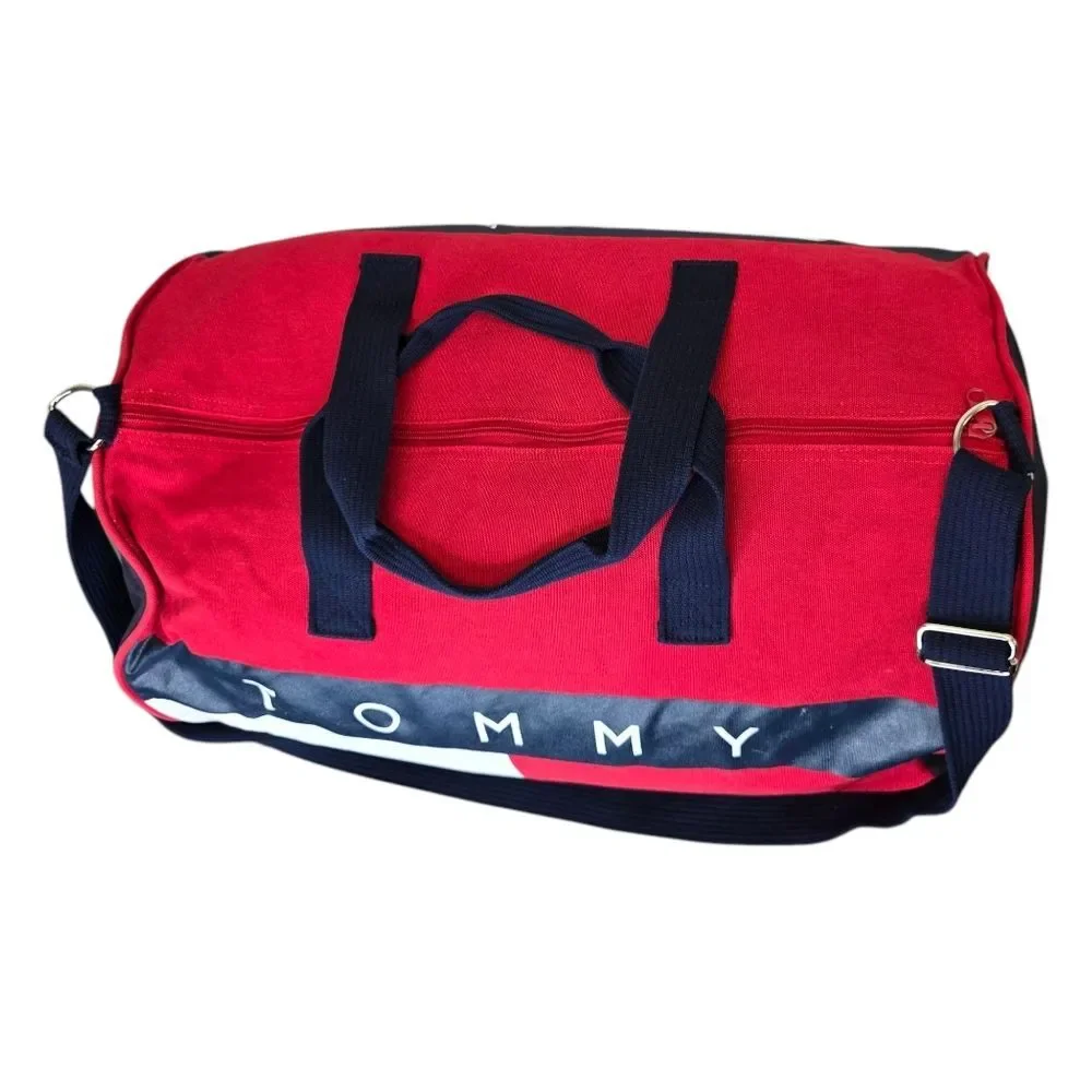 Vintage 90’s Tommy Hilfiger Big Flag Spell Out Duffel Bag Travel Gym