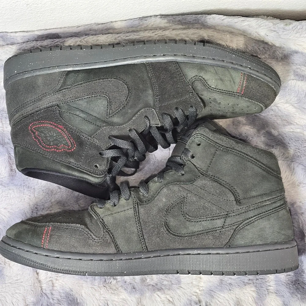 NIKE Jordan Air Jordan 1 Mid SE Craft‎ Anthracite Black Mens Size 12 FD8634-001