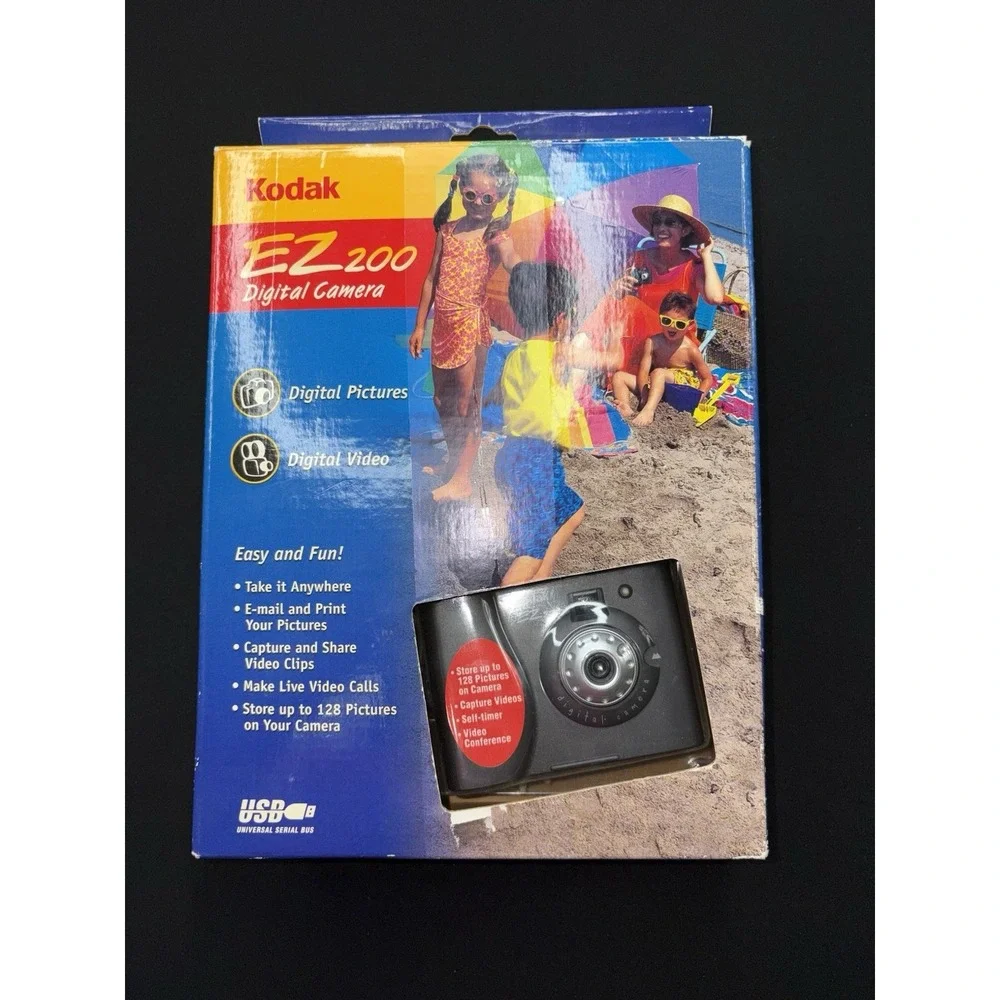VTG Kodak EZ200 0.3MP Digital Camera - Pictures & Video New In Box USB