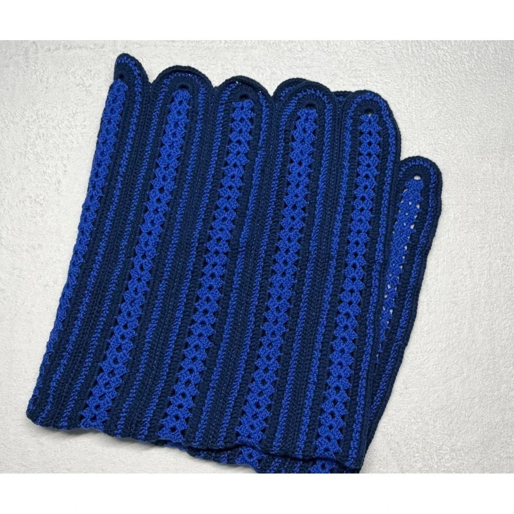Crocheted Blanket Scalloped Edges 39