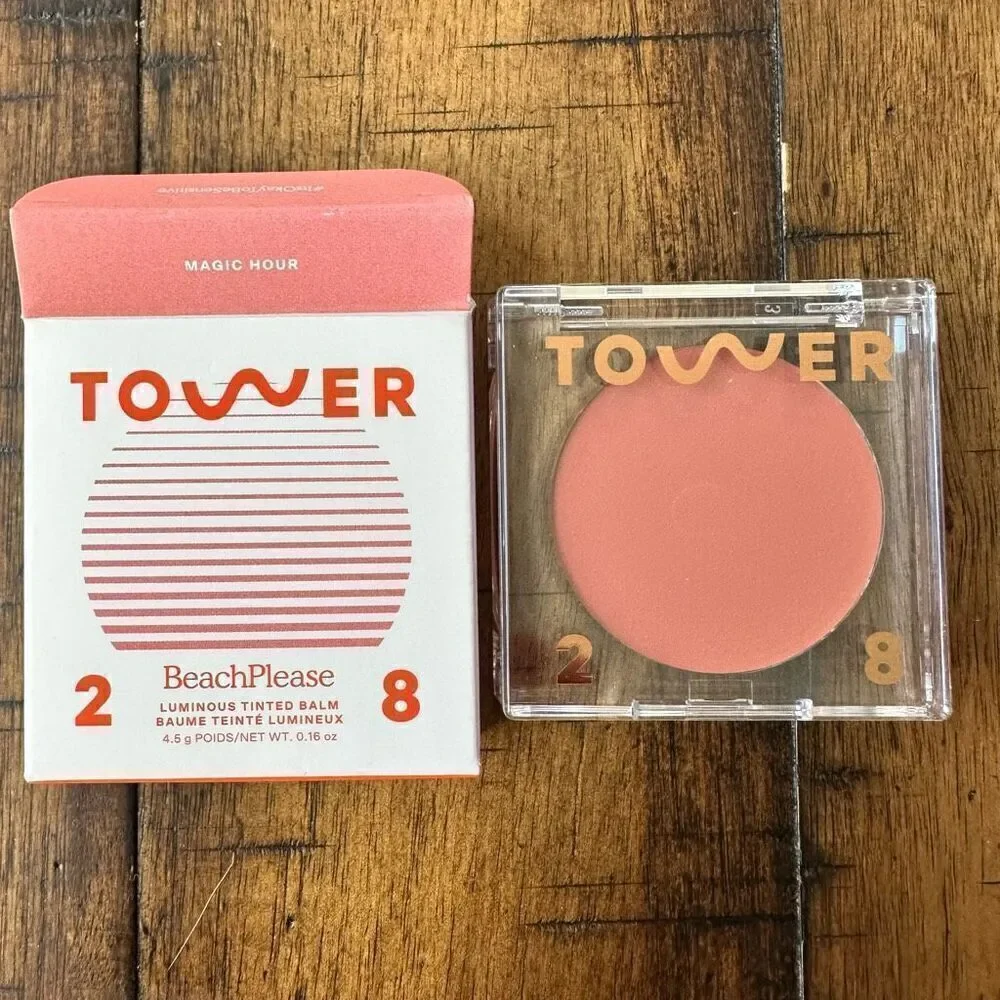 NWT Tower 28 BeachPlease Luminous Tinted Lip + Cheek Cream Balm 0.16 oz/4.5 g