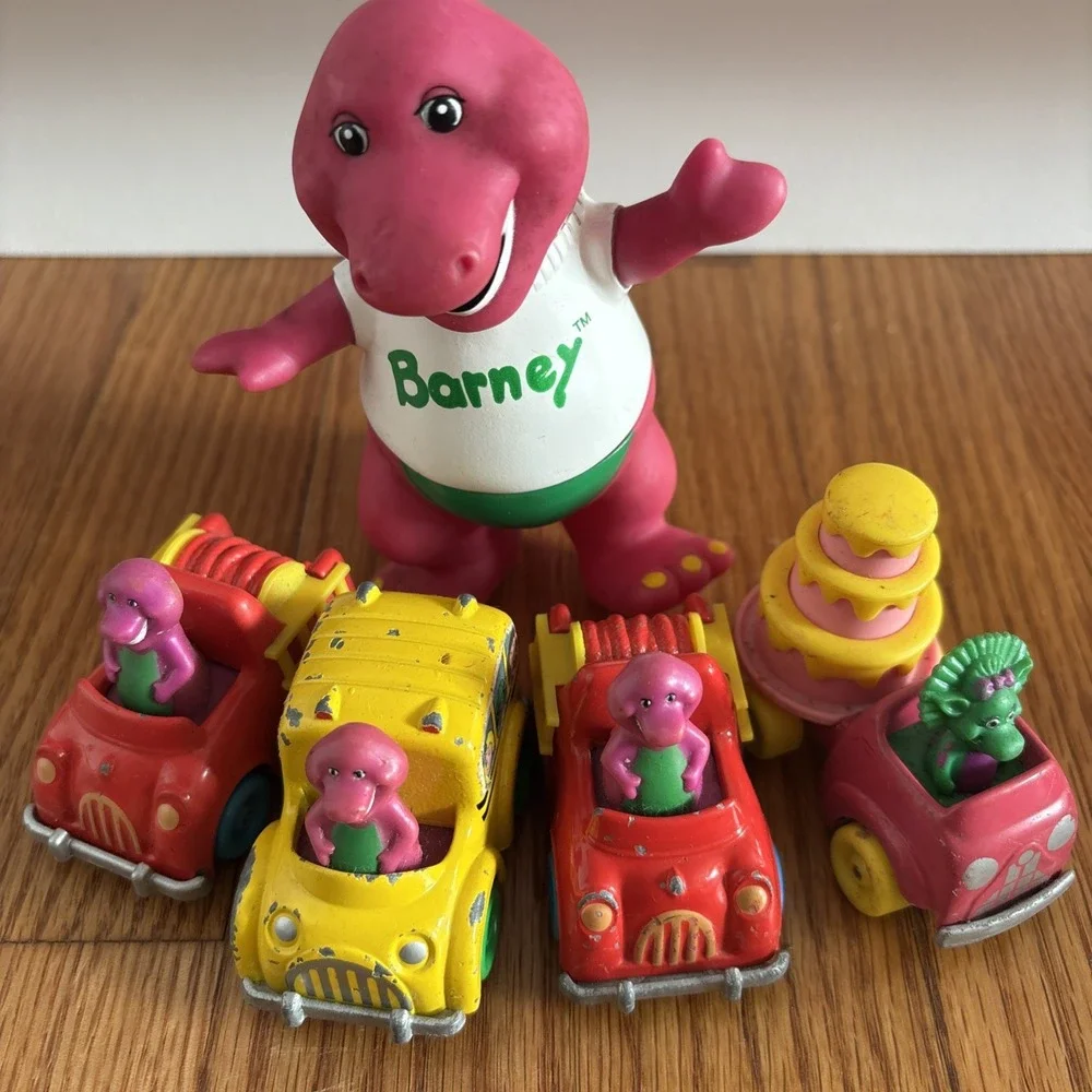 Barney the Dinosaur Cars Lyons Group 1993 Lot‎ of 4