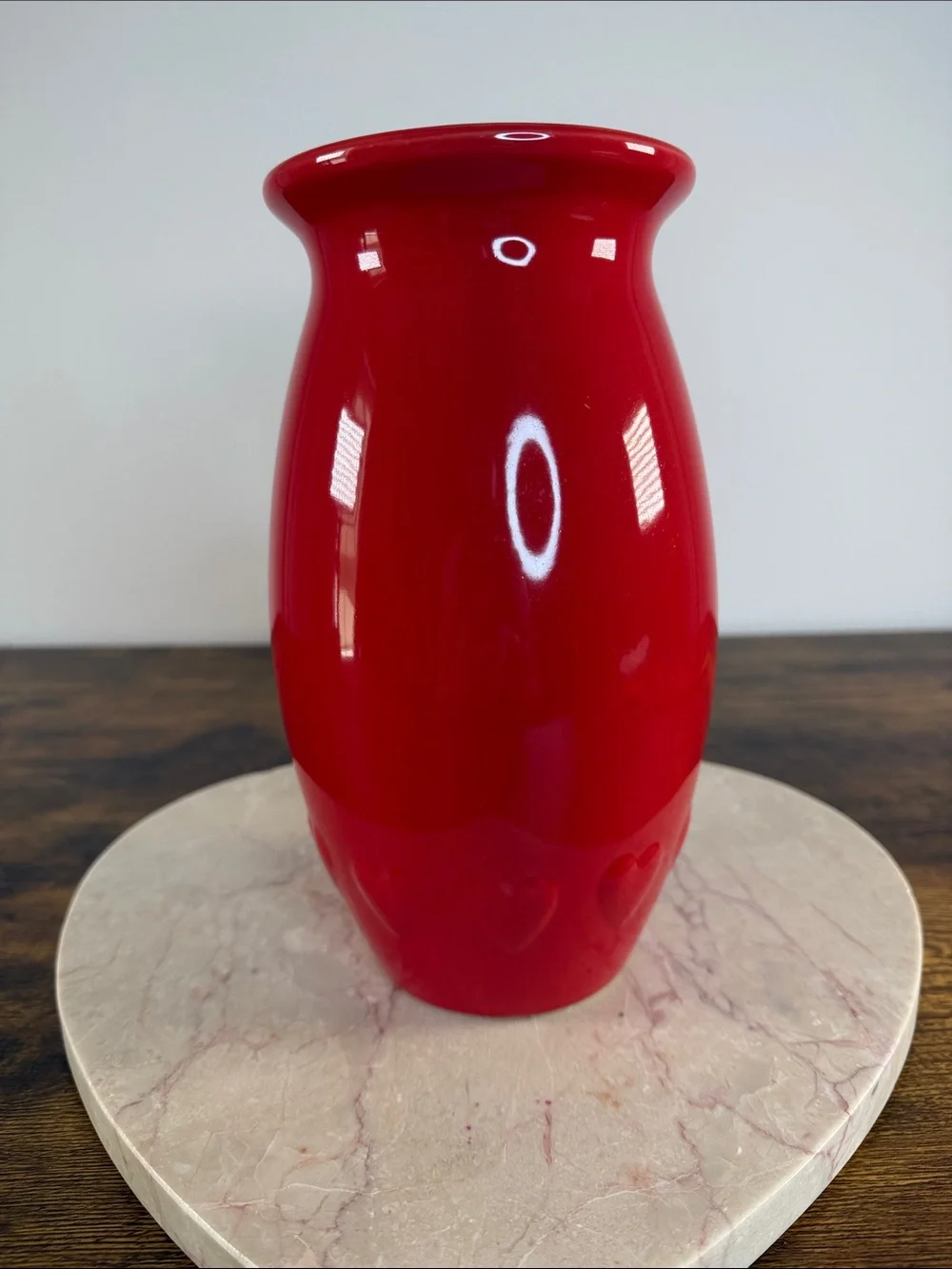 Red Ceramic Vase - Unbranded
