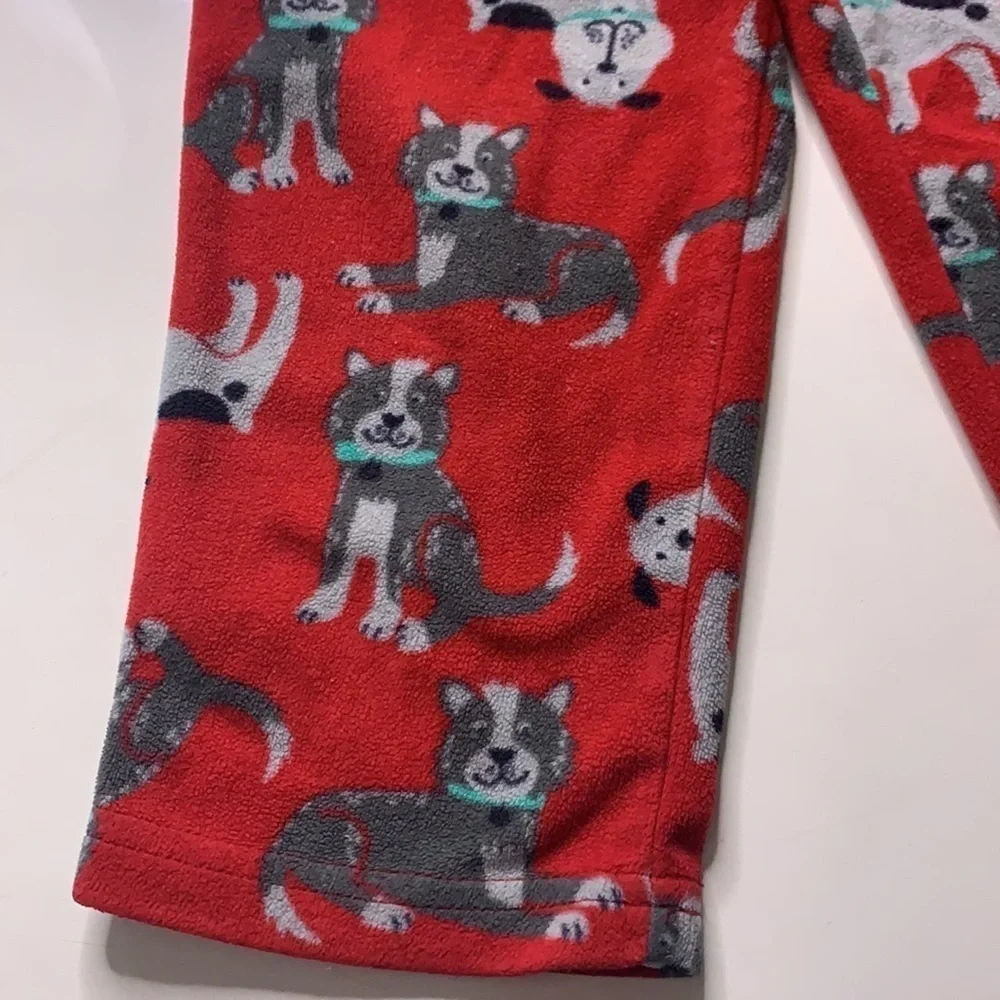 Carter’s toddler 2T red fleece puppy dog Print Pants unisex