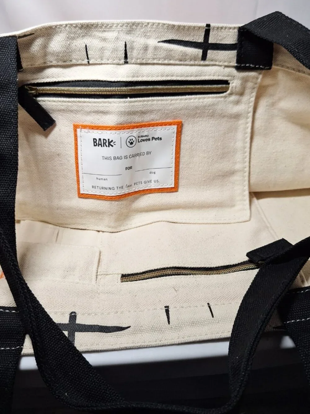 Bark canvas tote