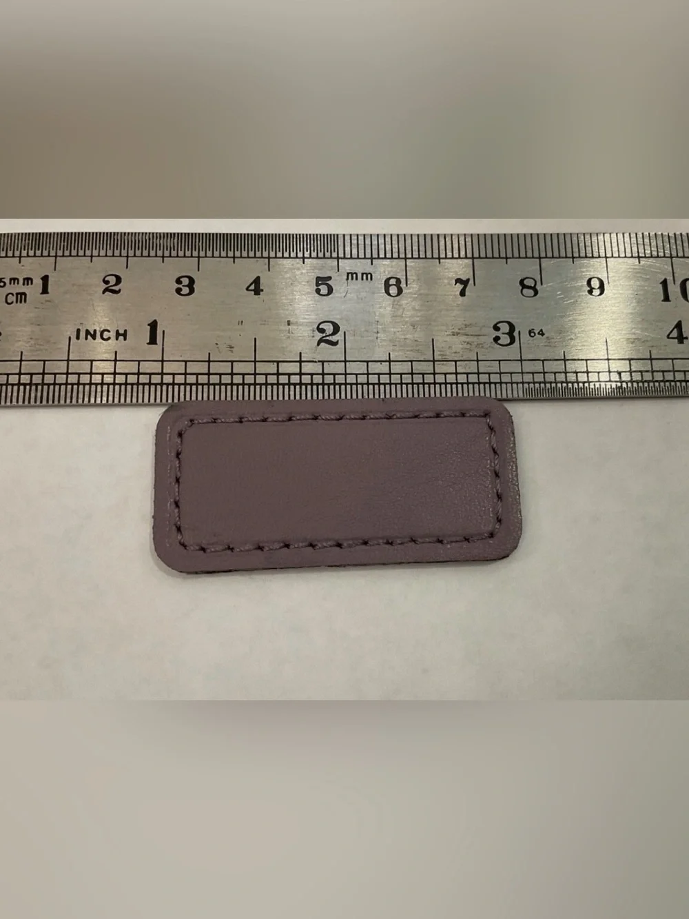 NEW Tumi Extra Small 2” x 15/16” Leather Monogram Patch in LILAC PURPLE