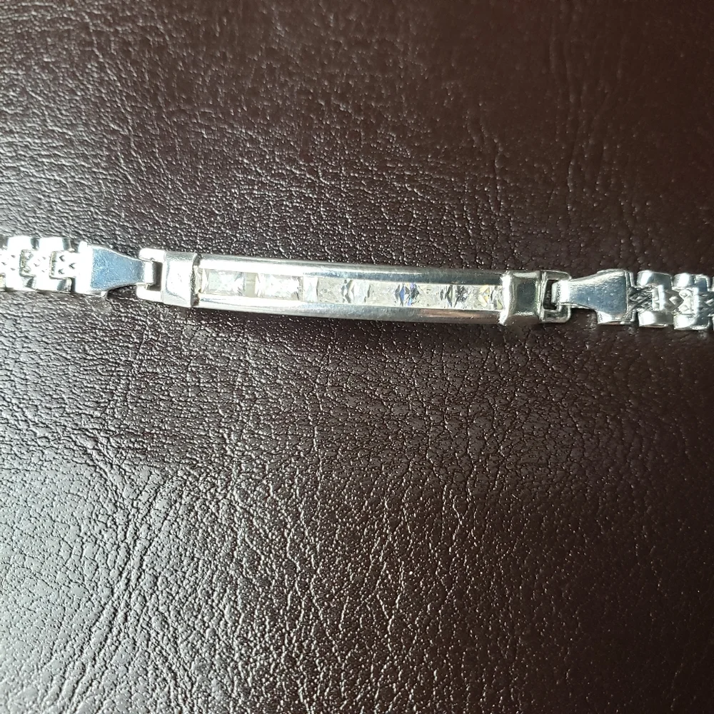 925 fine silver girl bracelet with zircon stones‎