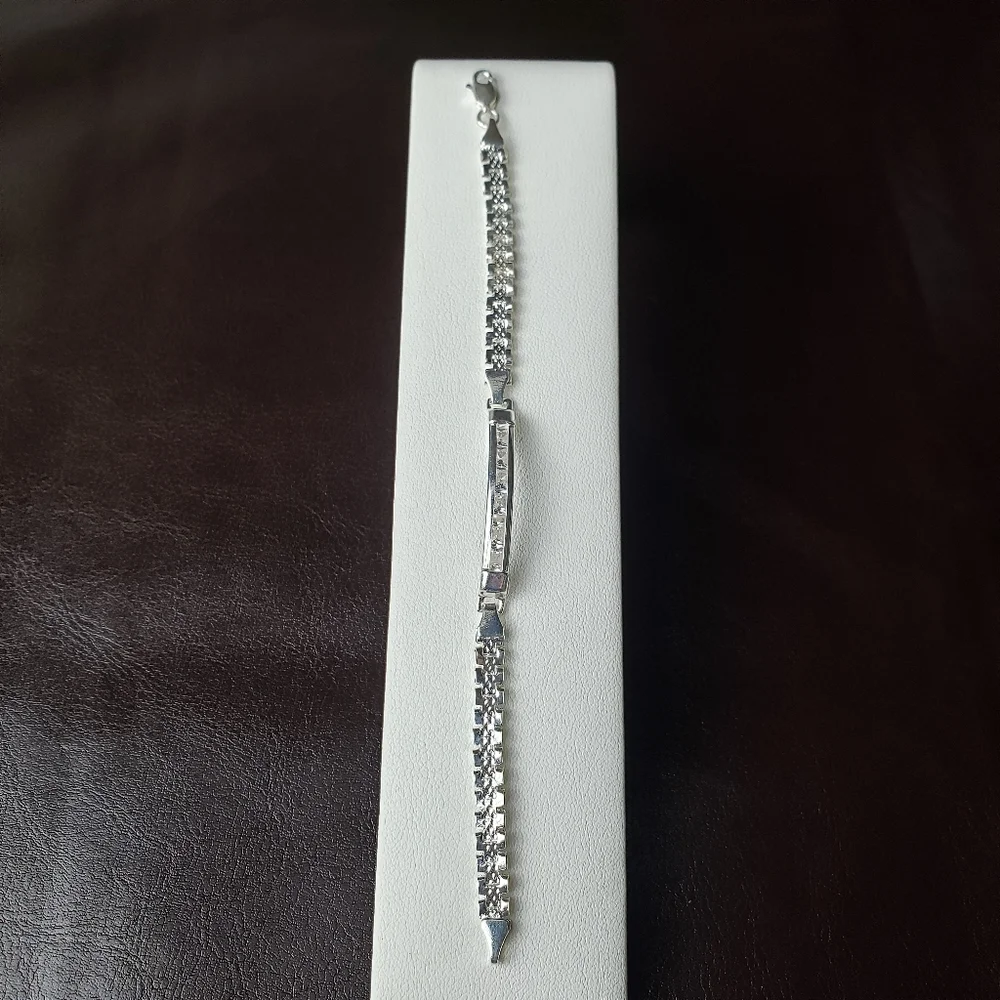 925 fine silver girl bracelet with zircon stones‎