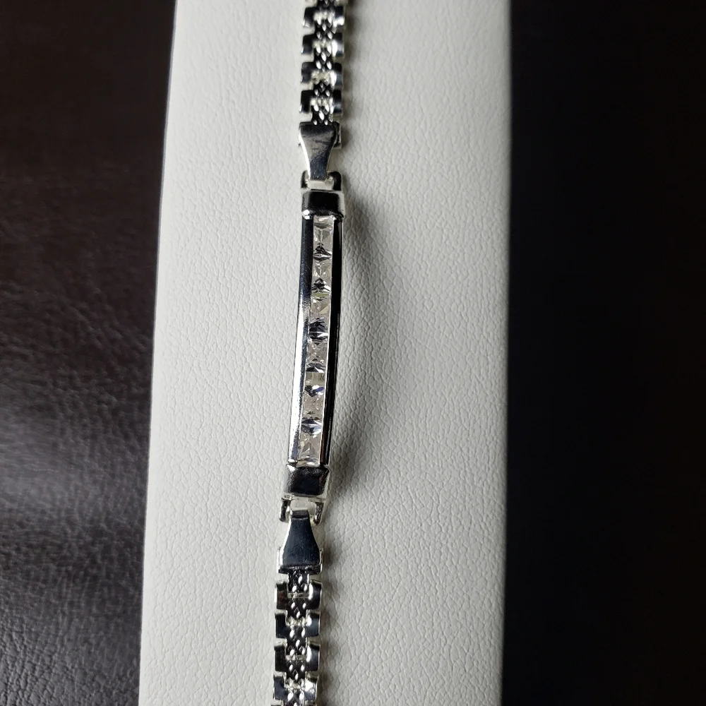 925 fine silver girl bracelet with zircon stones‎