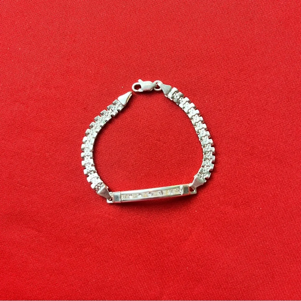 925 fine silver girl bracelet with zircon stones‎