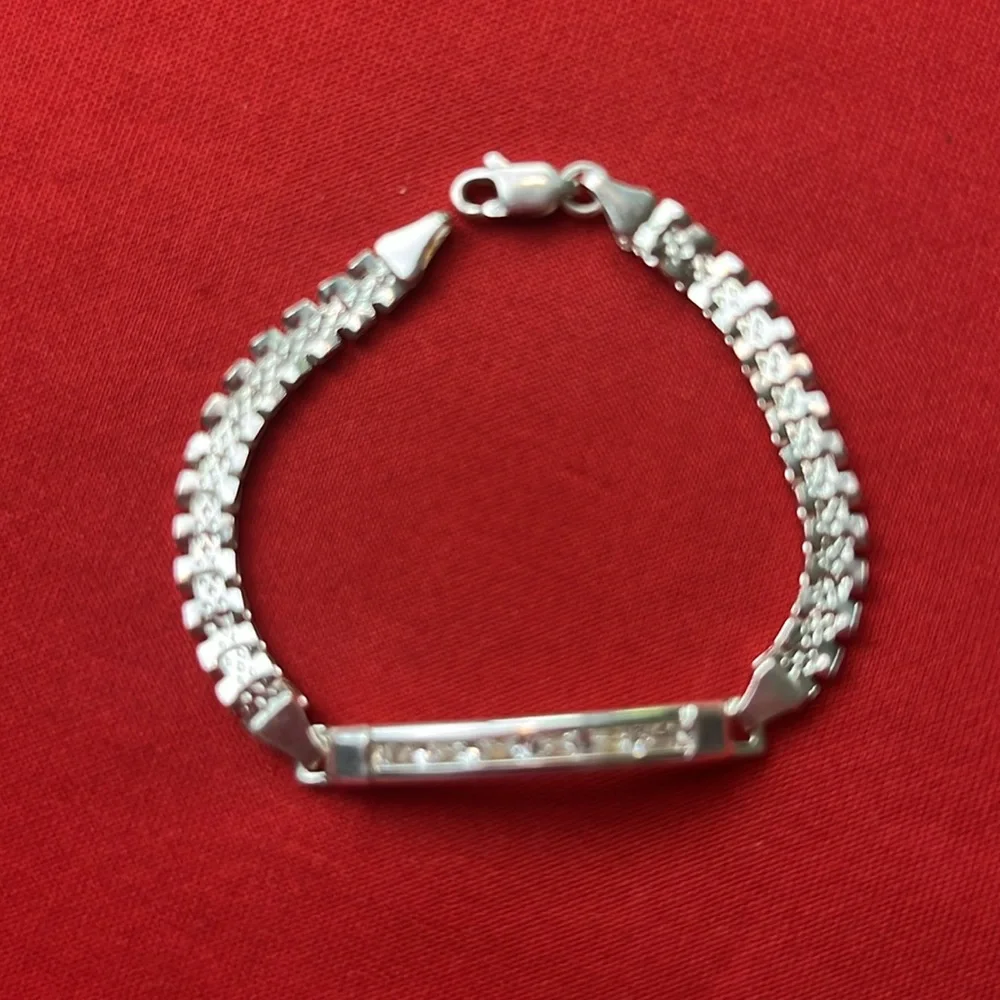925 fine silver girl bracelet with zircon stones‎