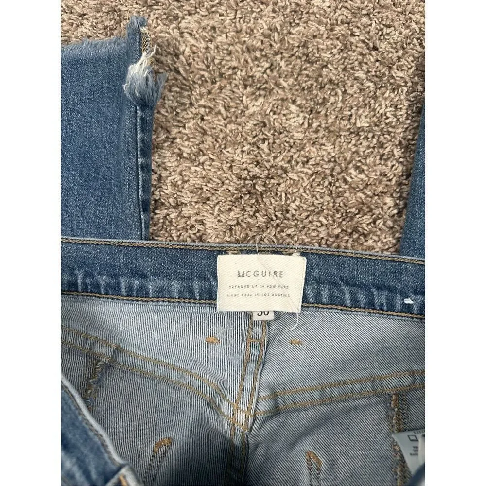 McGuire Denim Lido High Rise Step Hem Jeans Women’s 30 Slim Straight Denim