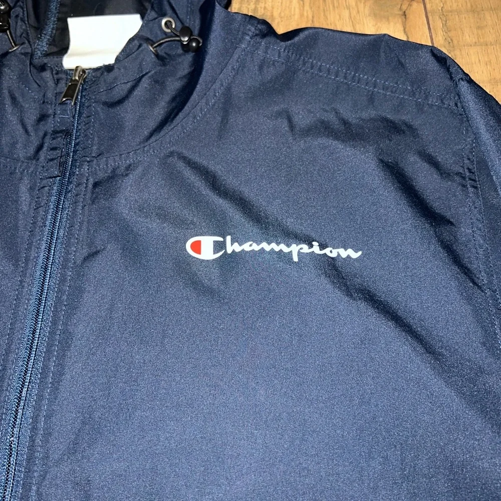 Dark blue champion windbreaker jacket
