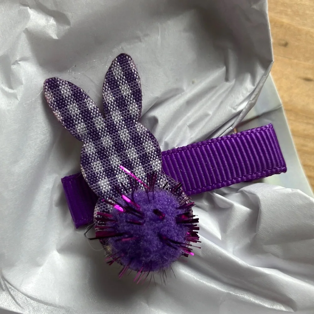 scunci purple plaid