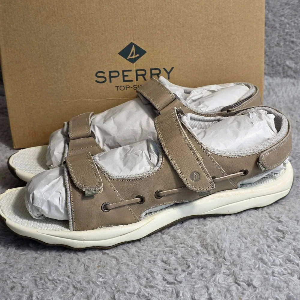 Sperry Rivington Full‎ Grain Leather Mens Adjustable Sandals Sz 15 M NEW