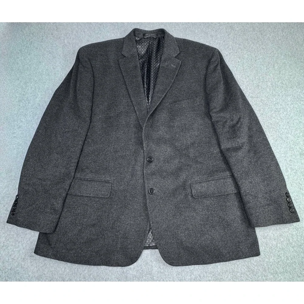 Ralph Lauren LRL Black Label Luxury‎ Silk Wool Cashmere Grey Sport Coat Size 48R