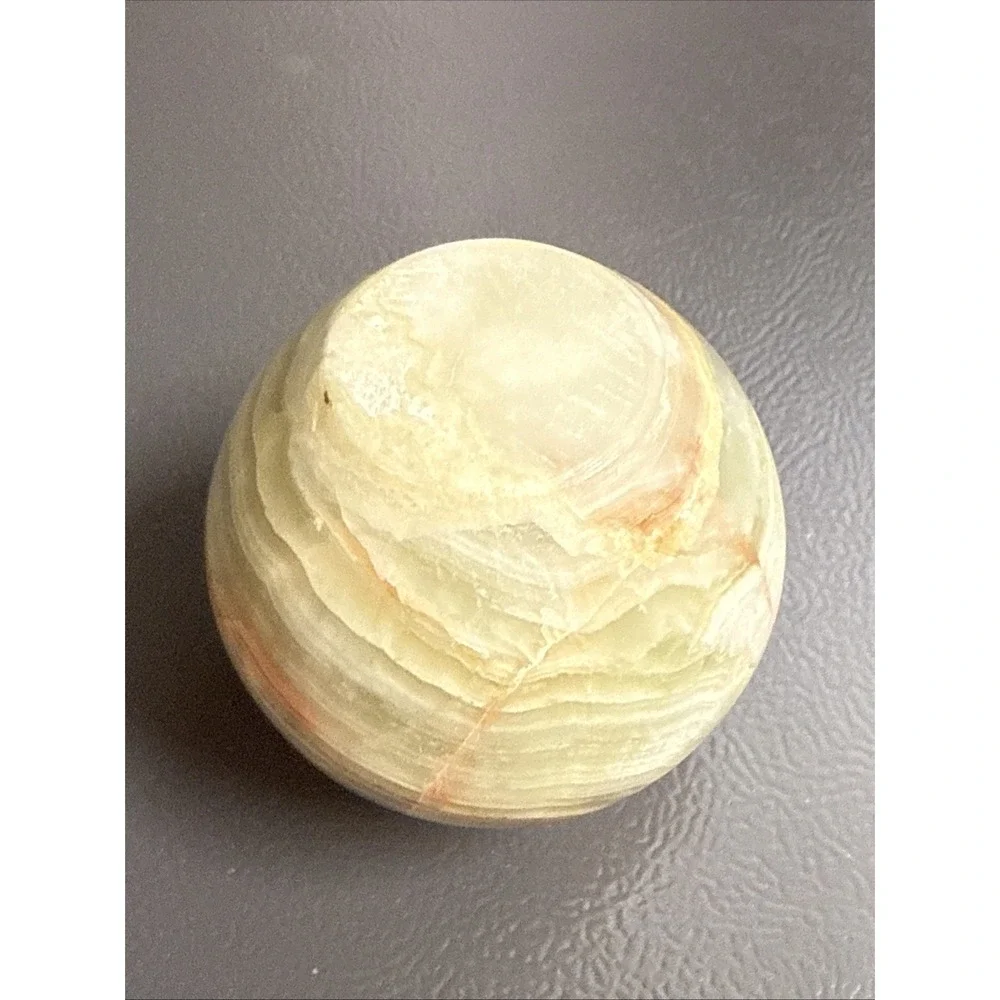 Vintage Miniature‎ Lathe Turned Artisan Onyx Vase Multi Colored 2x2in