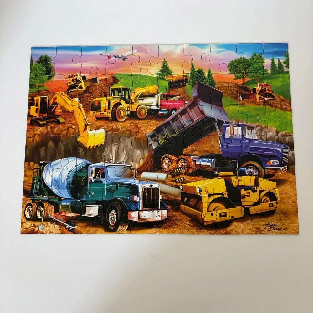 Ravensburger Construction Trucks Puzzle 60 Piece Vehicles Tractors Kids Toddler