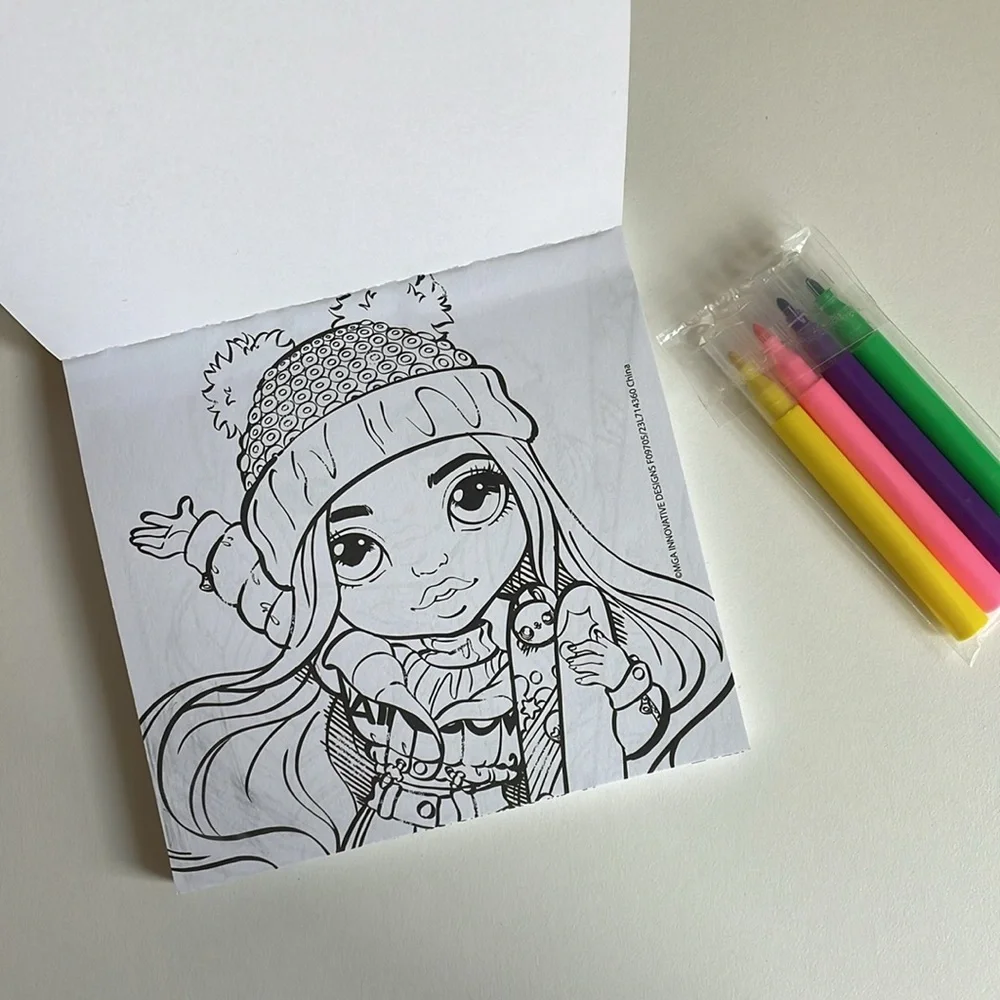 Rainbow High - Clear Travel Bag with Markers and Coloring Book - Sketch Pad