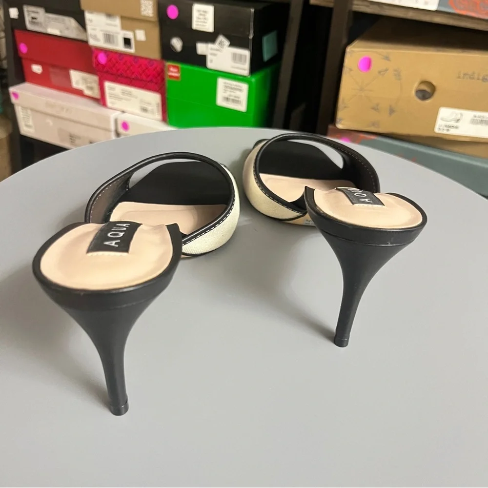 Aqua chic mules