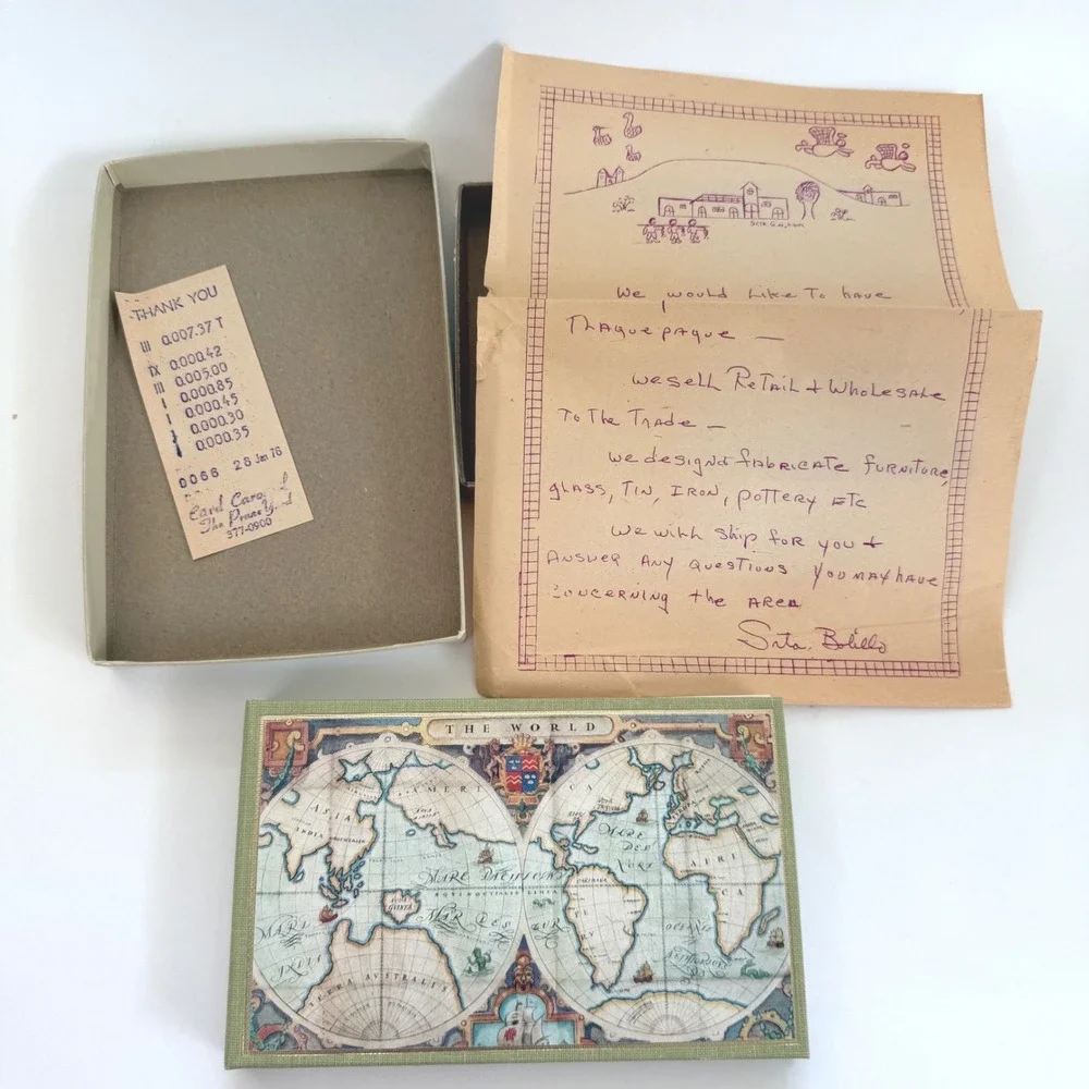 Vintage Eaton Trip Diary‎ Travel Journal World Map NOS w/ Box 1973 USA