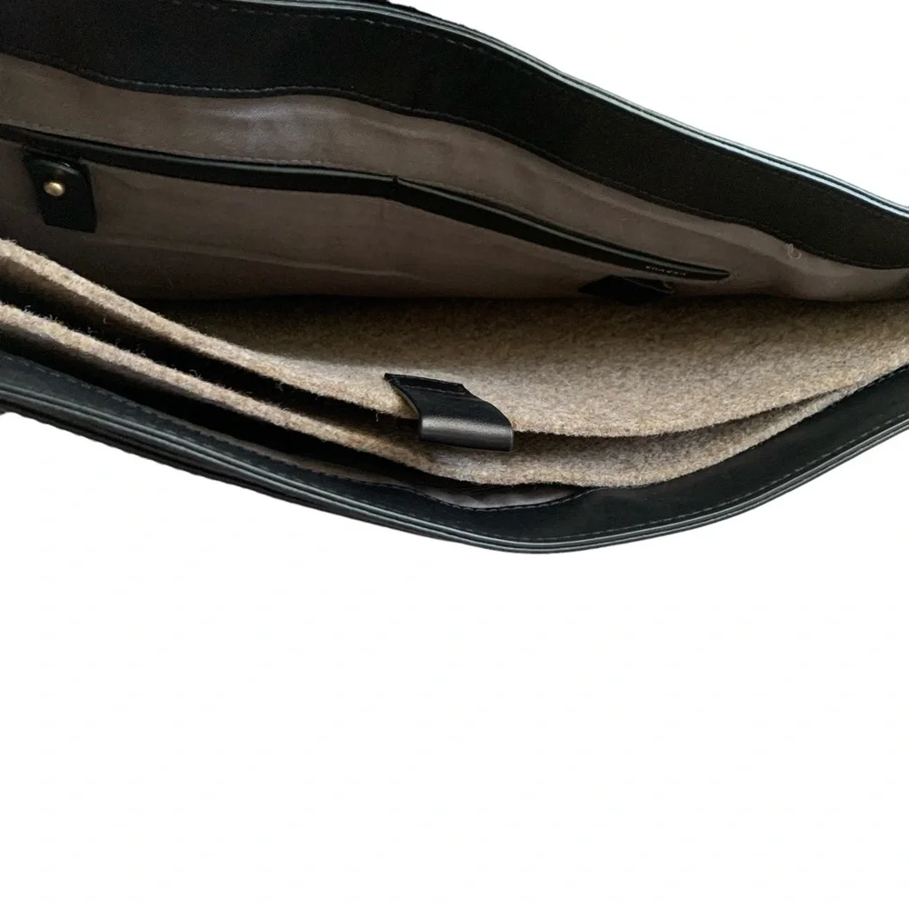 Skagen black cowhide