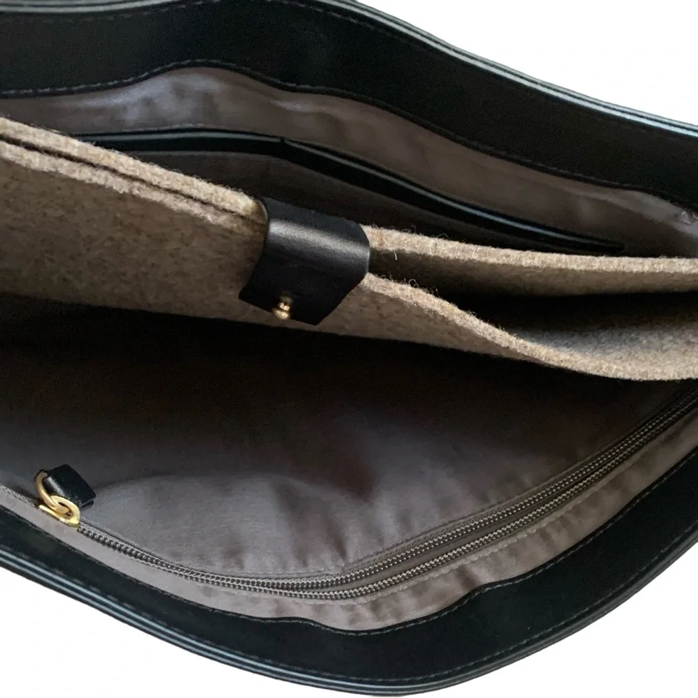 Skagen black cowhide